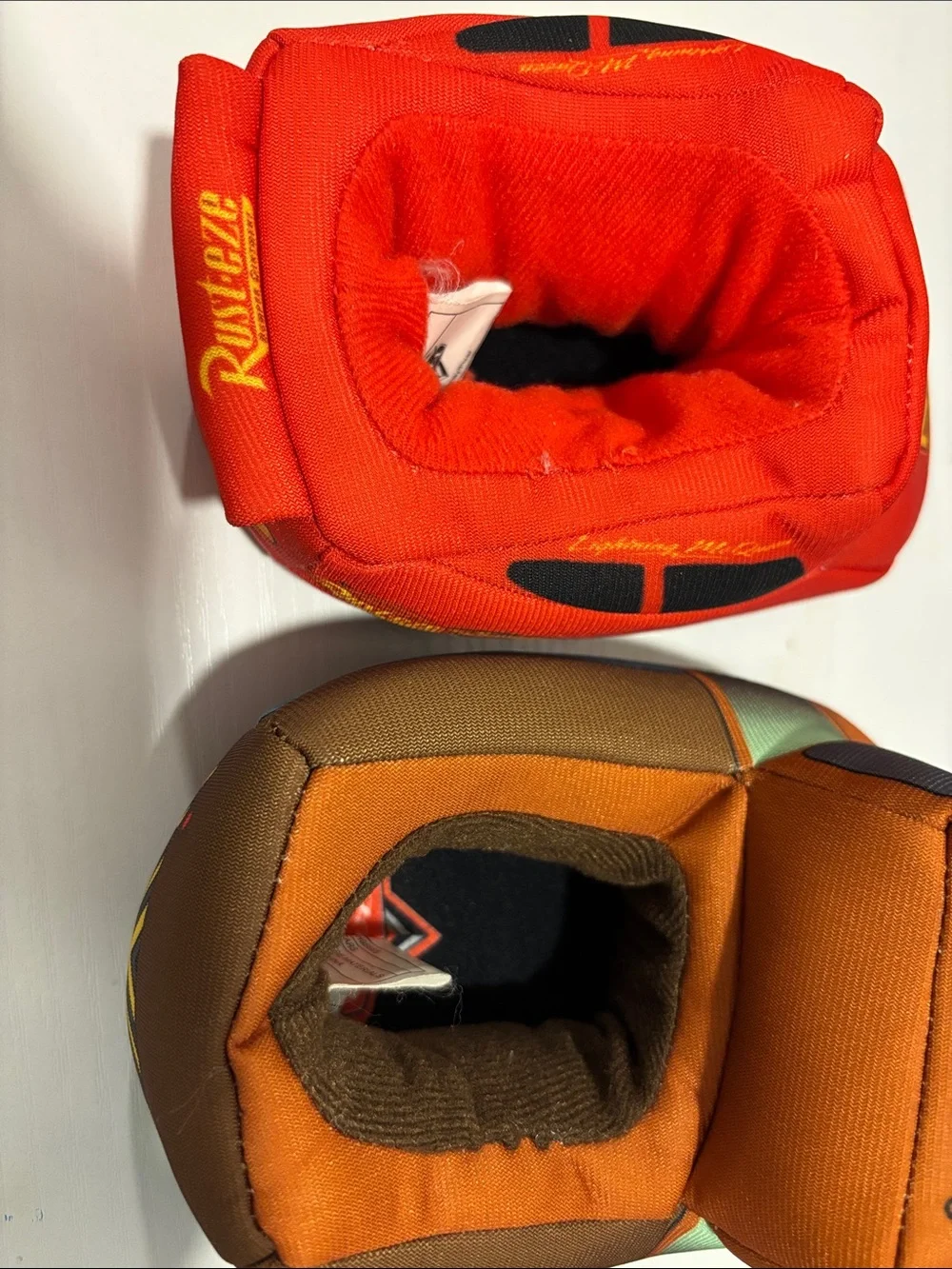 Disney Kids Lightning McQueen & Mater Plush Slippers in Red and Orange